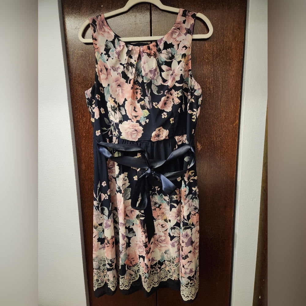 Navy/Pink floral dress